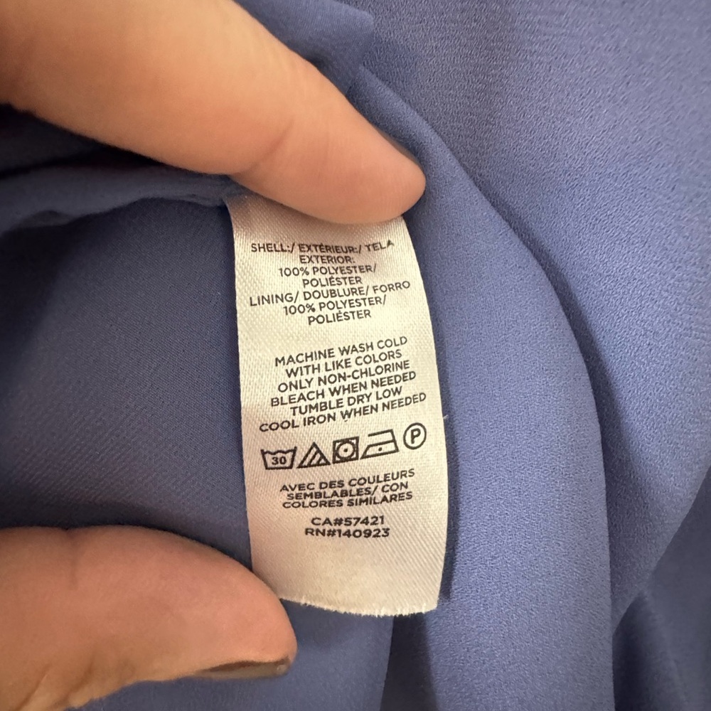 LOFT Women's Scalloped Blue Camisole - Picture 3 of 3